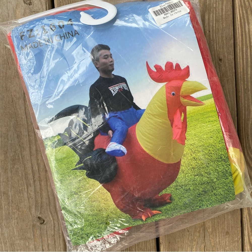 Inflatable Costume Chicken Ride On Halloween